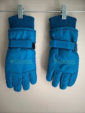 Columbia Sportswear Company teal green winter gloves size small